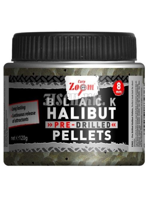 Feeder Competition Pre-Drilled Black Halibut Pellets - 8mm - 120g (fúrt)