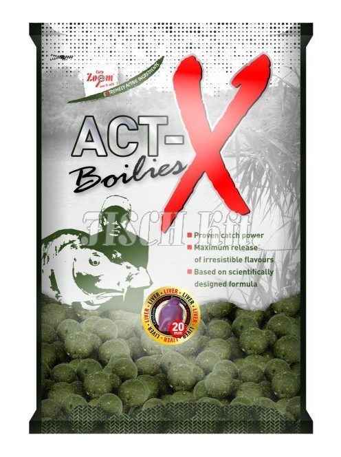 Carp Zoom Act-X Boilies, 16mm, 800g, strawberry (eper)